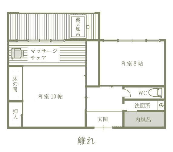 露天風呂付客室清流の館・瀬音の館